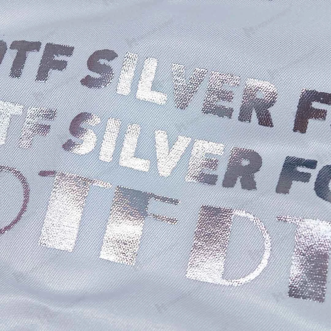 L&aacute;mina de plata DTF
