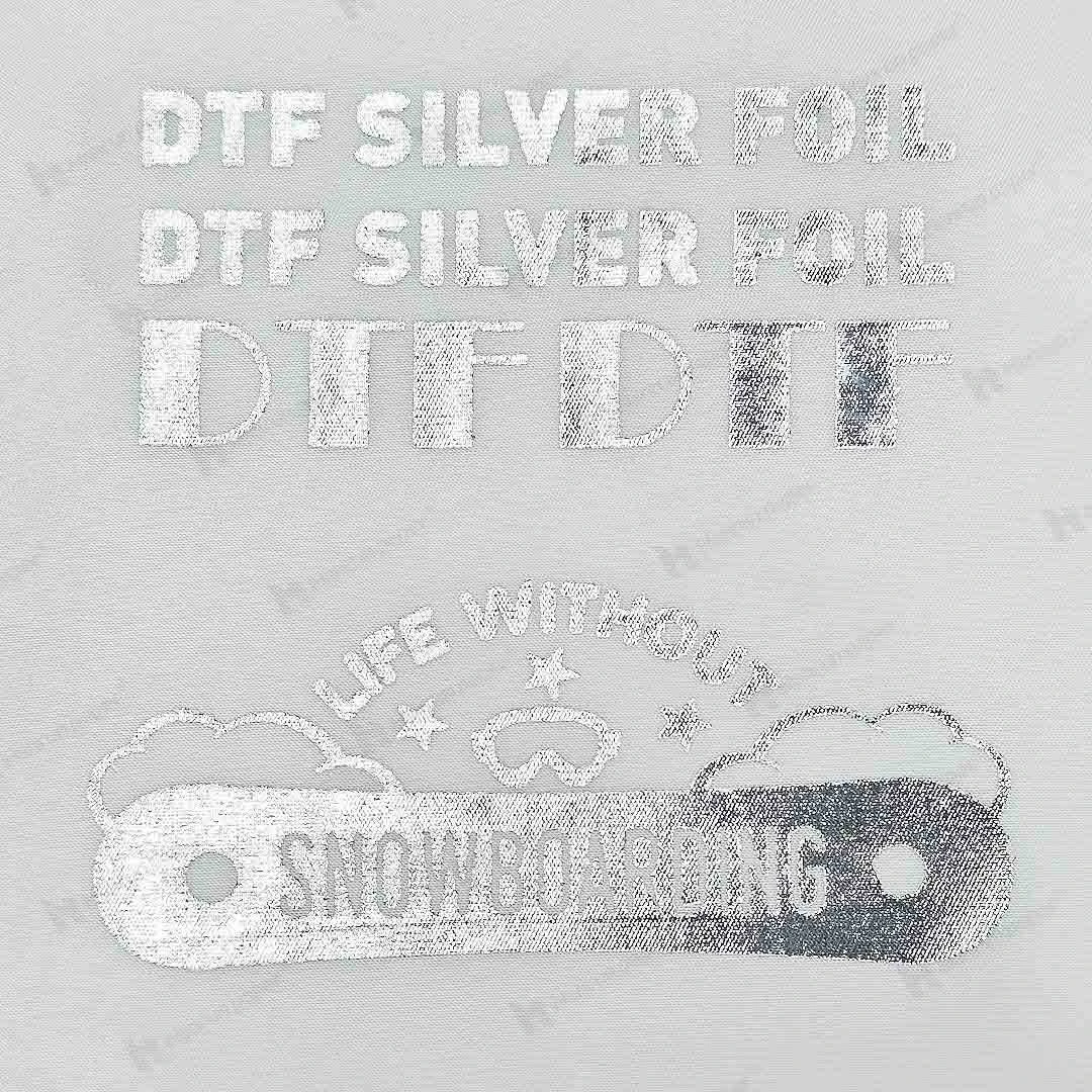 L&aacute;mina de plata DTF