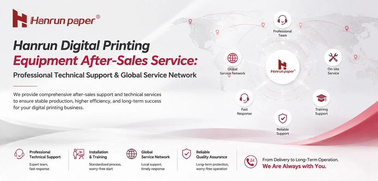 Servicio posventa de equipos de impresi&oacute;n digital Hanrun: soporte t&eacute;cnico profesional y red de servicio global