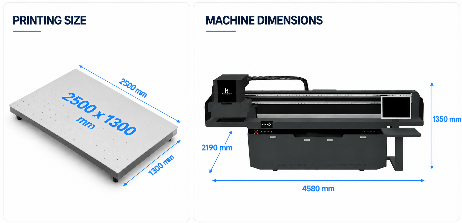 Impresora de gran formato de plataforma UV-H2513